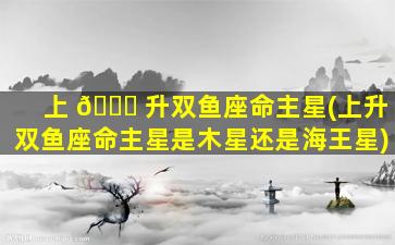 上 🍀 升双鱼座命主星(上升双鱼座命主星是木星还是海王星)